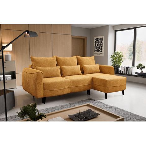 Ecksofa Selio mit Schlaffunktion und Bettzeugcontainer Golden Rechts (1/5)