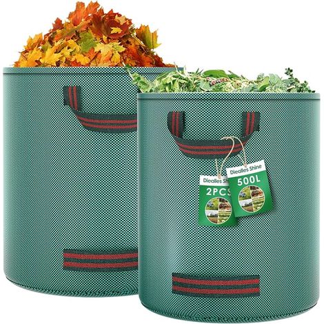 Green Garden Waste Bag with 4 Handles, Self-contained, Waterproof, Durable Corrosion Resistant Garden Bag (1/5)