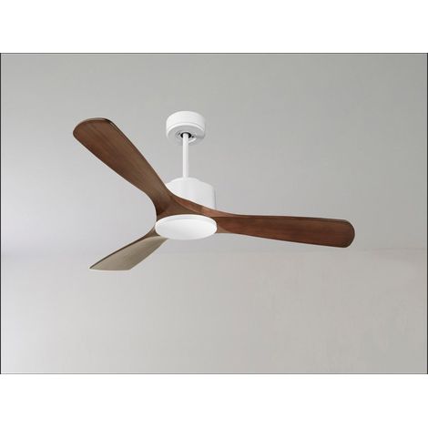 Tenerife de KlassFan-Super destratificateur et ventilateur DC 132 cm Laiton pales marron Lumière dimmable 25 à 35 m² (1/5)