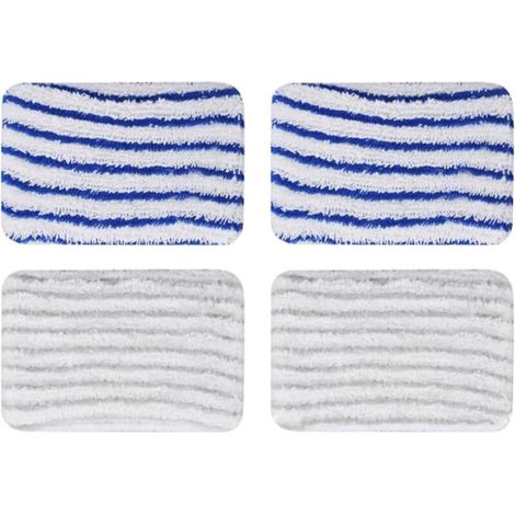 4 Piece Clean and Steam Wipe, Clean and Steam Accessories, Mop for Rowenta Clean & Steam ZR850002 ZR005801 ZR005804 (Grey and Blue) (1/5)