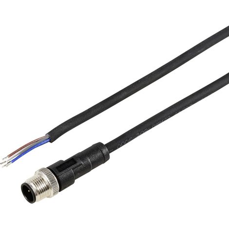 TRU COMPONENTS TC-12833176 Sensor-/Aktor-Anschlussleitung M12 Stecker, gerade 5 m Polzahl Sensoren: