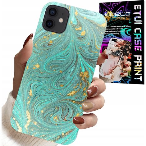 Funda para iPhone 12 - diseño de mármol + cristal templado (1/5)