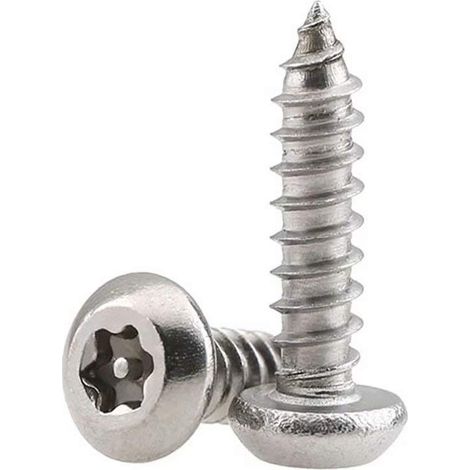 M2.9 Vis Autotaraudeuses en Acier Inoxydable Vis torx à Tête Ronde Vis a Bois, M2.9×19mm,100 pcs (1/5)