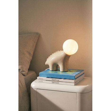 SKLUM Maloa Kids Keramik-Tischlampe mit Glaskugel Beige Tapioca