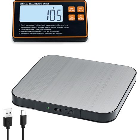 Bilancia da cucina elettronica, bilancia per alimenti ad alta precisione 15 kg/1 g, con display separato, schermo LCD magnetico e funzione tara, 7 unità, spegnimento automatico