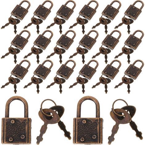 de 30 mini cadenas vintage en cuivre avec cl petits cadenas (1/5)