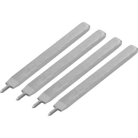 Satz mit 4 Lederlochern mit 1 Spitze, HSS-Schnellstempel aus Stahl, 6 mm Lochabstand, wärmebehandelt (1/5)