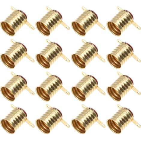 25 Pièces E10 Porte- Support De Douille Culot De Lampes E10 Ampoules Lampes Support De Base Mini Ampoules De Test Électrique Adaptateur De Culot D'ampoule Tout Bronze Visser Led