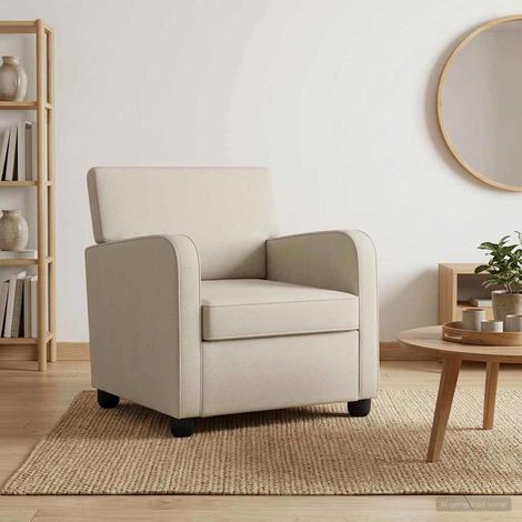 vidaXL Armchair Oatmeal Velvet (1/5)