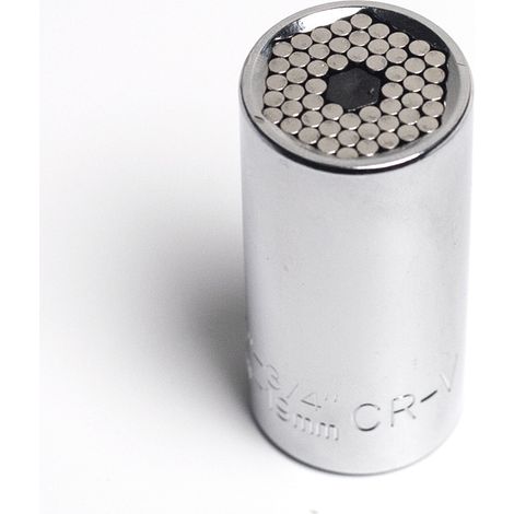 Jeu de clés à douille universelles auto-ajustables (7-19 mm) — compatible avec les douilles standard de 6,35 mm à 19 mm, avec adaptateur pour perceuse (1/5)
