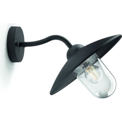 Applique d'extérieur Philips - Hammock - Noir - Verre transparent - IP44 (1/4)