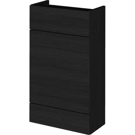 Hudson Reed Fusion Compact WC Unit 500mm Wide - Charcoal Black Woodgrain (1/4)