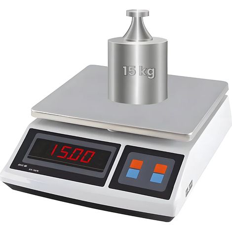 Balanza profesional de taller de hasta 15 kg, precisa, con función de tara, modelo wagPRO-S15 (1/4)