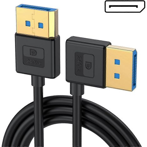Câble audio/vidéo 8K60Hz 4K144Hz pour moniteur PC portable, coudé à droite (1/5)