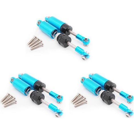 6X pour Améliorer Les Amortisseurs Métalliques A959-B A949 A959 A969 A979 1/18 RC Pièces de Voiture, Bleu (1/3)