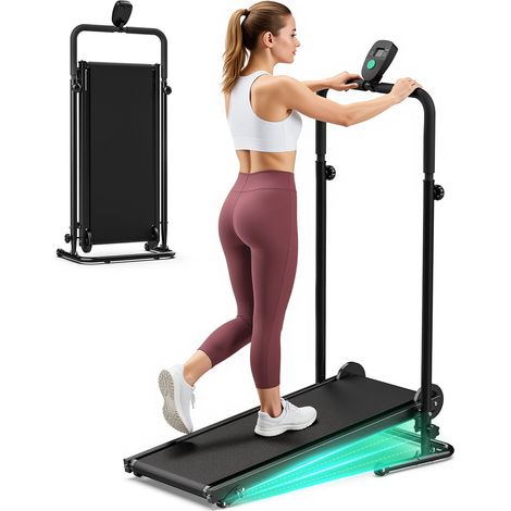 Tapis de course non électrique - AKLUER -résistance réglable - capacité de charge de 150 kg - compact (1/5)