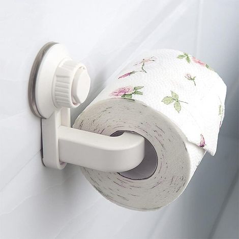 Porte papier toilette auto adhésif, porte rouleau de papier toilette à coller, porte rouleau de papier toilette sans perçage avec forte adhérence, pour salle de bain et cuisine