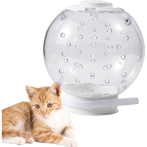 Cagoule respirante pour chat – Masque de toilettage pour chat, boule d'espace de protection réglable pour tête transparente, casque à bulles pour chat, muselières anti-morsures pour le bain, le rasage