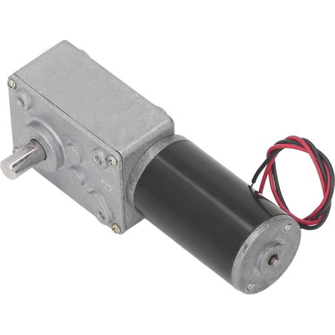 Moteur à engrenages CC 12V 15 tr/min, couple élevé, auto-verrouillant, réversible, arbre unique, micro moteur à vis sans fin pour réduction de vitesse (1/5)