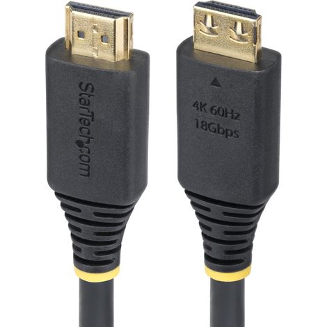 StarTech.com Cavo HDMI 2.0 ad Alta Velocità da 90cm con Connettori a Scatto, 4K 60Hz/1440p 144Hz, HDR10/HDCP 2.2/ARC, 18Gbps. Cavetto HDMI UHD per TV/Monitor in TPE