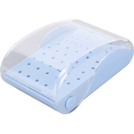 Boîte de rangement stérilisable pour instruments dentaires, 60 alvéoles rectangulaires bleues, organisation cabinet dentaire (1/5)