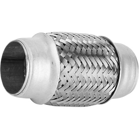 Adaptateur de tuyau d'échappement flexible en acier inoxydable doublement tressé durable, mesurant 1,5 pouces x 4 pouces. (1/5)