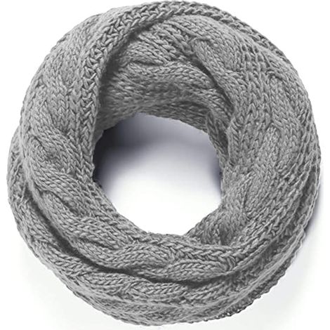 1 Écharpe en laine torsadée, col tricoté épais, accessoire chaud unisexe pour automne hiver (1/5)
