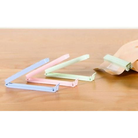 Lot de 30 clips pour sacs de congélation - Fermeture de sac pour la conservation des aliments dans une boîte transparente, bleu, (1/5)