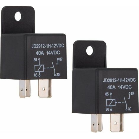 royaluxe -Relais Voiture 4-Pin 40 Ampères Spst 12v, Modèle No .: JD2912-1H-12VDC 40A 14VDC, Auto Commutats et démarrs, 2 Pack (1/5)