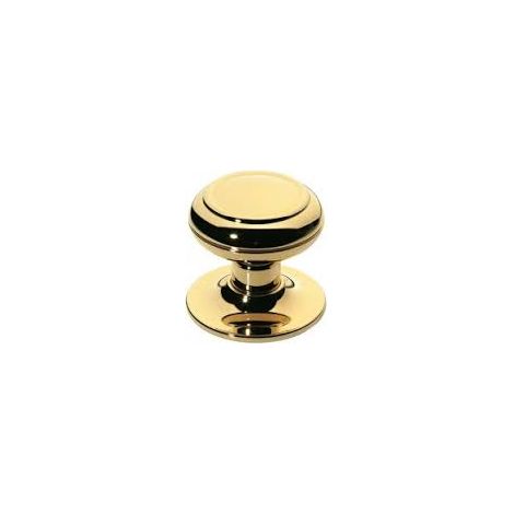 Bouton 47 BOUVET fixe sur rosace pleine - Laiton poli - 11650