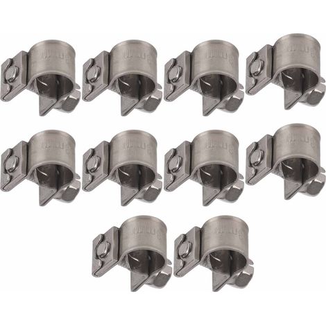 10 pièces colliers de serrage mini en acier inoxydable pour durite et tuyau de carburant, taille 6 mm à 20 mm au choix (1/5)