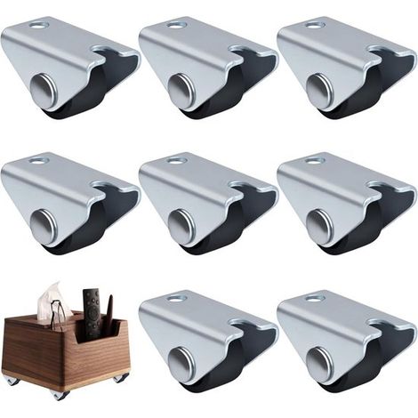 Roulettes fixes de 15 mm pour meubles - en polypropylène , silencieuses et n'abîment pas les sols - adaptées aux armoires - tiroirs et meubles mobiles (1/5)