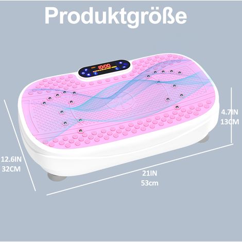 Fitness-Vibrationsplatte mit Widerstandsbändern, Geschwindigkeitsregelung, Rosa HAVRYA (1/3)