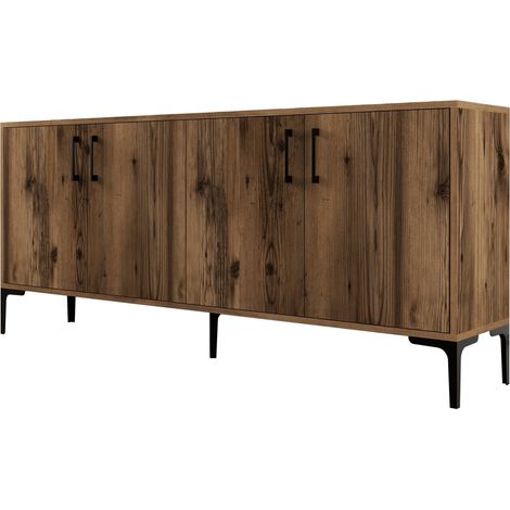 Anrichte aus Holz "Kiev" - 180 x 35 x 78 cm - Walnussholz