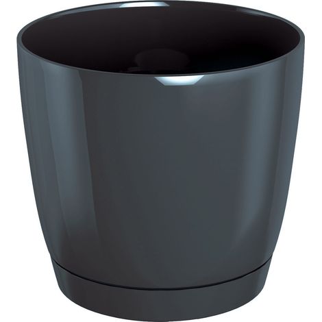 COUBI DUOP210 Blumentopf mit Untersetzer  Graphit