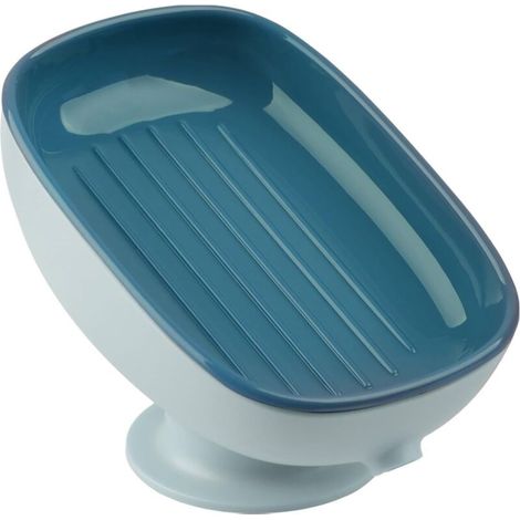 Selbstentleerende Seifenablage für Spüle, Küche, Badewanne und Seifenhalter, blau (1/5)
