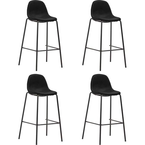 Ensemble de bar 5 pcs,Moblier de Salle à Manger,bistro Tissu Noir418898 (1/5)