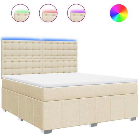 Maison Exclusive - Boxspringbett mit Matratze Creme 180x200 cm St