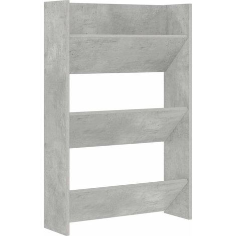 Maison Exclusive - Scarpiera a Muro Grigio Cemento 60x18x90cm in Legno Multistrato (1/5)