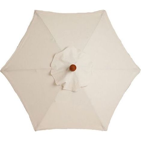 Replacement Cover for 6-Position Parasol - 3m - Waterproof - UV Protection - Off-White (1/5)
