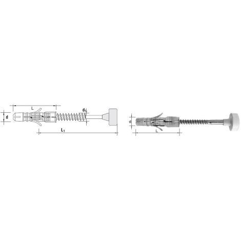 WC-Befestigungsset – 2 Stück 10/680 mm – KOL 10/68WK (1/2)