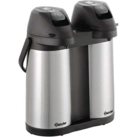 Thermos à pompe Duo 1,9L-ST - Bartscher (1/3)