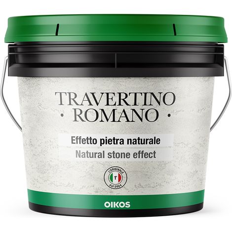 Intonaco decorativo riempitivo Oikos Travertino romano Kg. 5
