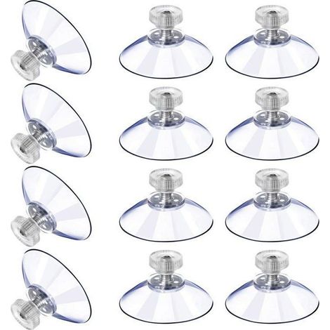 Ventouses adhésives - - 40M5-10 - Transparent PVC - Avec vis/écrou métal - Lot 12 (1/5)