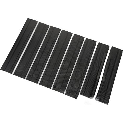 Lèvres de bas de caisse universelles 2M/78,7 pouces, ailerons latéraux arrière et diffuseurs pour Accord Civic, motif fibre de carbone brillant (1/5)