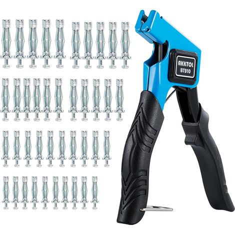 Molly Plug Kit with Pliers, Assortment with 40 Molly Metal Dowels for Hollow Brick Placo, Pliers Suitable for M3/M4/M5/M6/M8 (1/5)