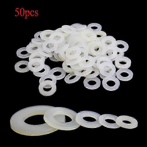 50 rondelles plates en nylon plastique, joint d'étanchéité en caoutchouc pour vis et boulons M3-M20 (1/5)