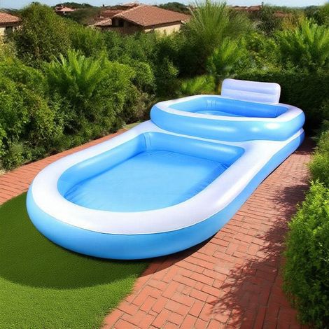 Grande Piscine Gonflable pour Adultes, Extra-Large et Épaisse avec Dossier Confortable – Bassin Intérieur et Extérieur pour la Maison (1/3)
