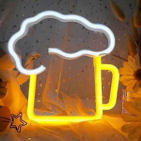 Enseigne lumineuse néon à bière, éclairage LED néon, ambiance romantique pour anniversaire ou Saint-Valentin (1/5)