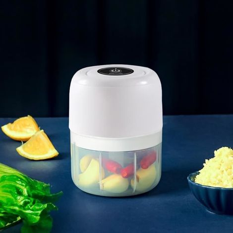 250ml Multifonctionnel Presse-ail électrique Trancheuse Cutter Outil de Viande Légumes Chili (1/2)